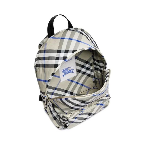 BURBERRY Backpack Shield Lichen Check Plaid Cream Authentic Unisex $1950 main image 10